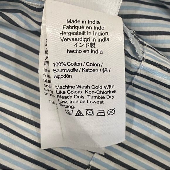 Jcrew Tie Back Tiered Midi Dress Stripes Blue - Picture 8 of 9